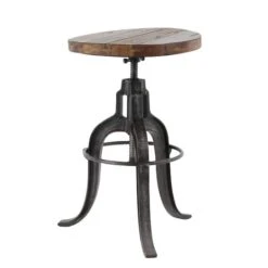29" Brown Iron & Wood Industrial Stool 12 29" Brown Iron & Wood Industrial Stool -Michaels Decor Sale D370013S 2