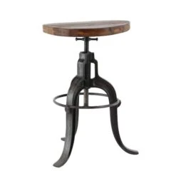 29" Brown Iron & Wood Industrial Stool 13 29" Brown Iron & Wood Industrial Stool -Michaels Decor Sale D370013S 3