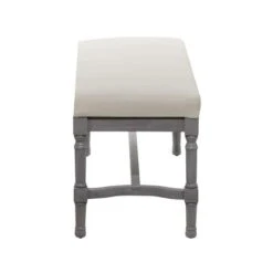 Grey Wood & Linen Traditional Bench -Michaels Decor Sale D370015S 2