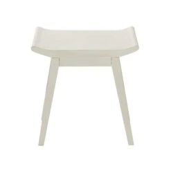 17" White Wood Traditional Stool -Michaels Decor Sale D370029S 4