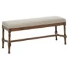 Brown Wood & Linen Traditional Bench -Michaels Decor Sale D370030S 1