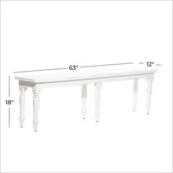 White Wood Farmhouse Bench -Michaels Decor Sale D370032S 5