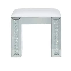 21" Silver Wood Glam Stool -Michaels Decor Sale D370036S 3