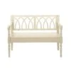 Farmhouse Rectangular Distressed White Wooden Indoor Bench -Michaels Decor Sale D370038S 1