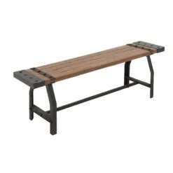 Brown Iron & Wood Industrial Bench -Michaels Decor Sale D370049S 2