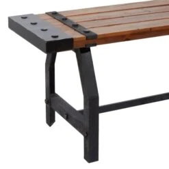 Brown Iron & Wood Industrial Bench -Michaels Decor Sale D370049S 3