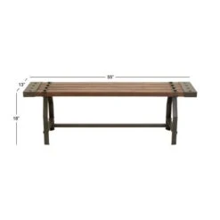 Brown Iron & Wood Industrial Bench -Michaels Decor Sale D370049S 4