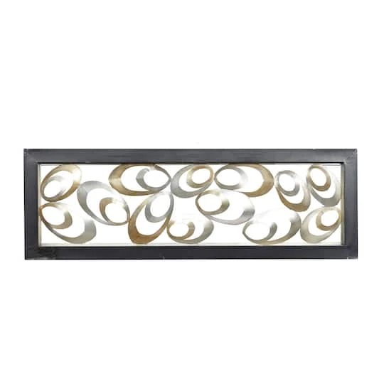 48" Gold & Silver Contemporary Abstract Metal Wall Décor 4 48" Gold & Silver Contemporary Abstract Metal Wall Décor - Image 2