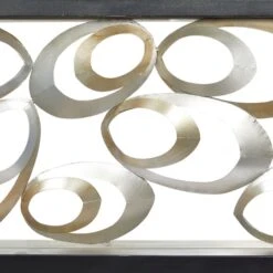 48" Gold & Silver Contemporary Abstract Metal Wall Décor 12 48" Gold & Silver Contemporary Abstract Metal Wall Décor -Michaels Decor Sale D370134S 2