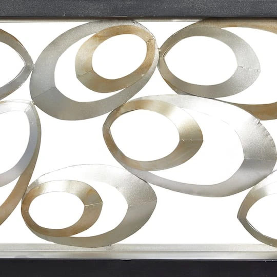 48" Gold & Silver Contemporary Abstract Metal Wall Décor 5 48" Gold & Silver Contemporary Abstract Metal Wall Décor - Image 3