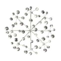 16" Silver Glam Ornamental Metal Wall Décor