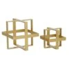 Gold Metal Glam Geometric Cube Sculpture Set -Michaels Decor Sale D370244S 1