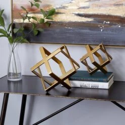 Gold Metal Glam Geometric Cube Sculpture Set -Michaels Decor Sale D370244S 6