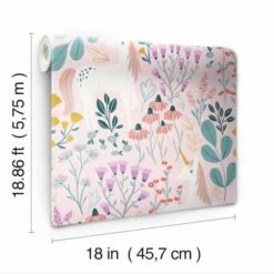 RoomMates Unicorn Paradise Peel & Stick Wallpaper Pink/Green -Michaels Decor Sale D372178S 6