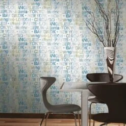 RoomMates Cities Of The World Peel & Stick Wallpaper Blue/Green -Michaels Decor Sale D372179S 5