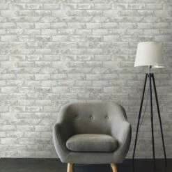 RoomMates Brick Peel & Stick Wallpaper Gray Taupe -Michaels Decor Sale D372250S 2