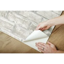 RoomMates Brick Peel & Stick Wallpaper Gray Taupe -Michaels Decor Sale D372250S 8