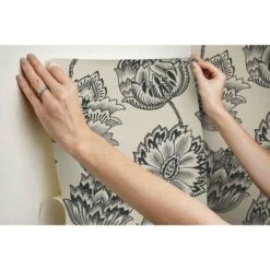 RoomMates Batik Jacobean Peel & Stick Wallpaper Taupe And Black -Michaels Decor Sale D372317S 10