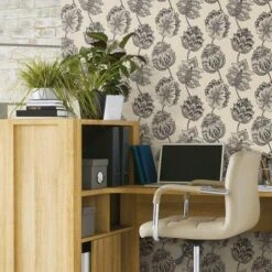 RoomMates Batik Jacobean Peel & Stick Wallpaper Taupe And Black -Michaels Decor Sale D372317S 3