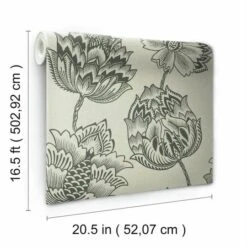 RoomMates Batik Jacobean Peel & Stick Wallpaper Taupe And Black -Michaels Decor Sale D372317S 8