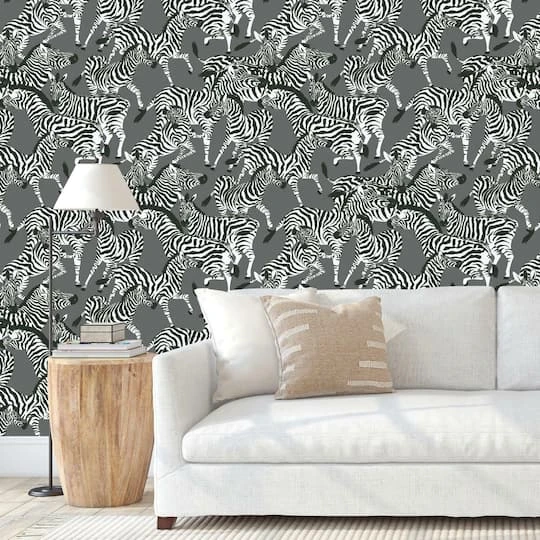 RoomMates Herd Together Peel & Stick Wallpaper Gray 7 RoomMates Herd Together Peel & Stick Wallpaper Gray - Image 5