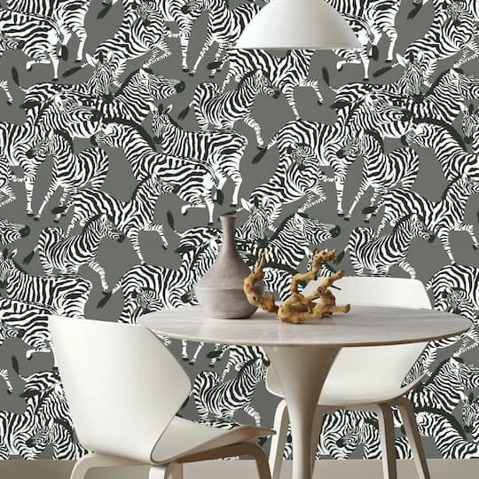 RoomMates Herd Together Peel & Stick Wallpaper Gray 8 RoomMates Herd Together Peel & Stick Wallpaper Gray - Image 6