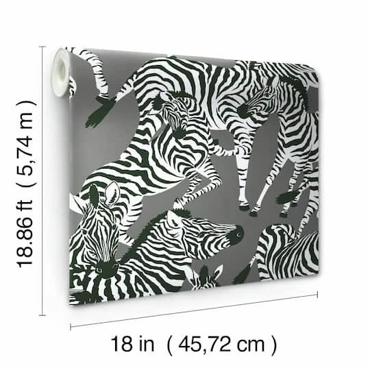 RoomMates Herd Together Peel & Stick Wallpaper Gray 10 RoomMates Herd Together Peel & Stick Wallpaper Gray - Image 8