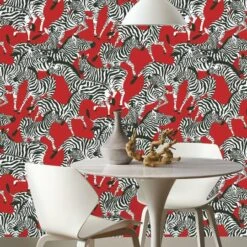 RoomMates Herd Together Peel & Stick Wallpaper Red -Michaels Decor Sale D372346S 5