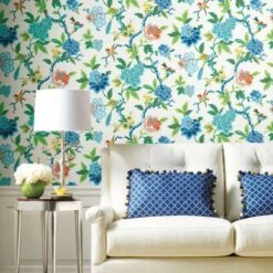 RoomMates Candid Moments Peel & Stick Wallpaper Blue And Green -Michaels Decor Sale D372359S 4