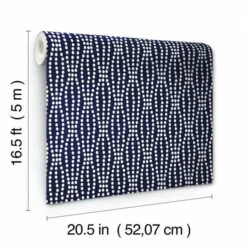 RoomMates Strands Peel & Stick Wallpaper Navy And White 21 RoomMates Strands Peel & Stick Wallpaper Navy And White -Michaels Decor Sale D372361S 7