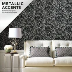 RoomMates Vintage Batik Jungle Peel & Stick Wallpaper Black/Gray 19 RoomMates Vintage Batik Jungle Peel & Stick Wallpaper Black/Gray -Michaels Decor Sale D372418S 5