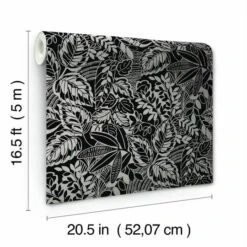 RoomMates Vintage Batik Jungle Peel & Stick Wallpaper Black/Gray 21 RoomMates Vintage Batik Jungle Peel & Stick Wallpaper Black/Gray -Michaels Decor Sale D372418S 7