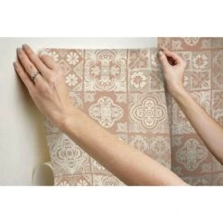 RoomMates Marrakesh Tile Peel & Stick Wallpaper Clay/Gray -Michaels Decor Sale D372554S 8