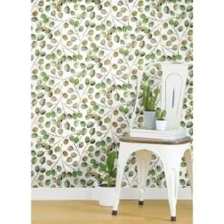 RoomMates Cat Coquillette Eucalyptus Peel & Stick Wallpaper Green And White -Michaels Decor Sale D372594S 3