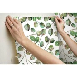 RoomMates Cat Coquillette Eucalyptus Peel & Stick Wallpaper Green And White -Michaels Decor Sale D372594S 9