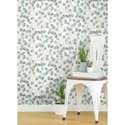 RoomMates Cat Coquillette Eucalyptus Peel & Stick Wallpaper Blue And White -Michaels Decor Sale D372595S 3