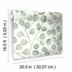 RoomMates Cat Coquillette Eucalyptus Peel & Stick Wallpaper Blue And White -Michaels Decor Sale D372595S 7