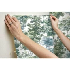 RoomMates Old World Trees Peel & Stick Wallpaper Green, Blue -Michaels Decor Sale D372599S 2
