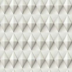RoomMates Paragon Geometric Peel & Stick Wallpaper Taupe And White