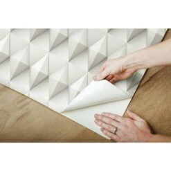 RoomMates Paragon Geometric Peel & Stick Wallpaper Taupe And White -Michaels Decor Sale D372619S 8