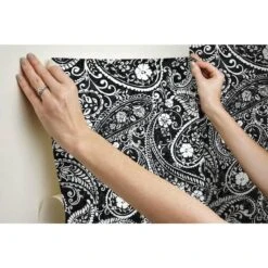 RoomMates Paisley Prince Peel & Stick Wallpaper Black And White -Michaels Decor Sale D372640S 9
