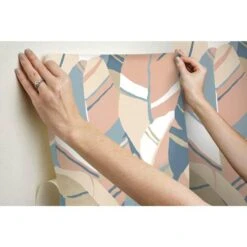 RoomMates Hearts Of Palm Peel & Stick Wallpaper Blue/Pink -Michaels Decor Sale D372698S 10