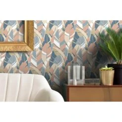 RoomMates Hearts Of Palm Peel & Stick Wallpaper Blue/Pink -Michaels Decor Sale D372698S 2