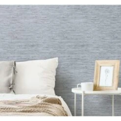 RoomMates Faux Grasscloth Peel & Stick Wallpaper Blue, Gray 12 RoomMates Faux Grasscloth Peel & Stick Wallpaper Blue, Gray -Michaels Decor Sale D372712S 2