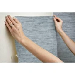 RoomMates Faux Grasscloth Peel & Stick Wallpaper Blue, Gray 15 RoomMates Faux Grasscloth Peel & Stick Wallpaper Blue, Gray -Michaels Decor Sale D372712S 7