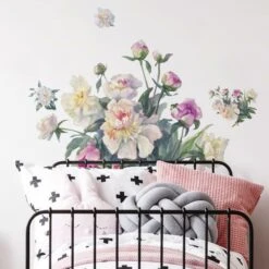 RoomMates White & Pink Floral Bouquet Peel & Stick Giant Wall Decals 12 RoomMates White & Pink Floral Bouquet Peel & Stick Giant Wall Decals -Michaels Decor Sale D372798S 3