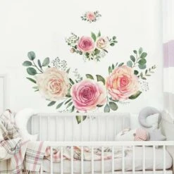RoomMates Pink Roses Peel & Stick Giant Wall Decals 12 RoomMates Pink Roses Peel & Stick Giant Wall Decals -Michaels Decor Sale D372800S 3