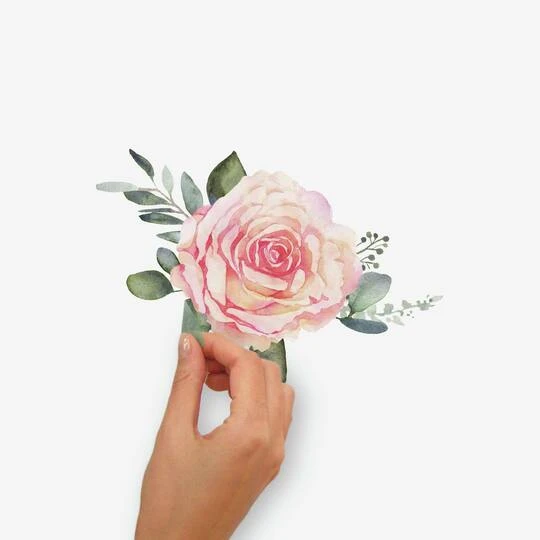RoomMates Pink Roses Peel & Stick Giant Wall Decals 8 RoomMates Pink Roses Peel & Stick Giant Wall Decals - Image 6