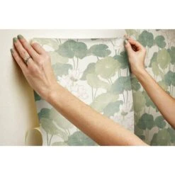 RoomMates Lily Pad Peel & Stick Wallpaper Beige/Green -Michaels Decor Sale D372826S 8