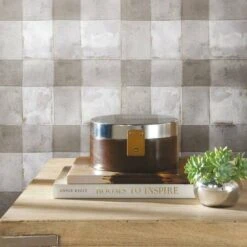 RoomMates Buffalo Plaid Peel & Stick Wallpaper Neutral 15 RoomMates Buffalo Plaid Peel & Stick Wallpaper Neutral -Michaels Decor Sale D372831S 3